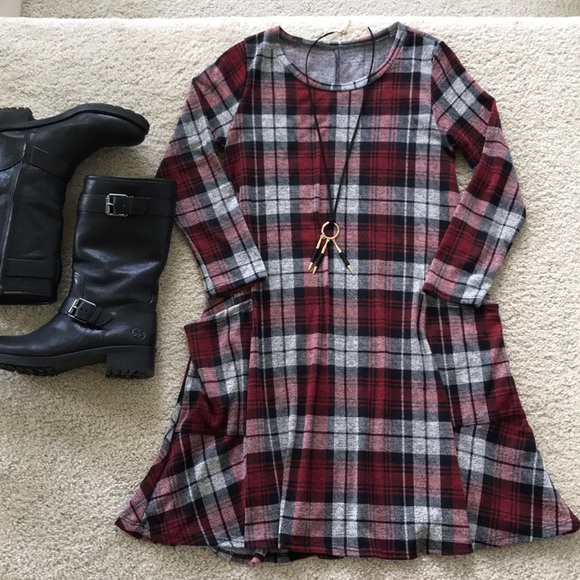 flannel tunic dress
